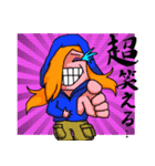 青いパーカーの女の子（個別スタンプ：24）