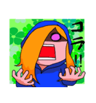 青いパーカーの女の子（個別スタンプ：37）