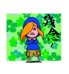 青いパーカーの女の子（個別スタンプ：38）