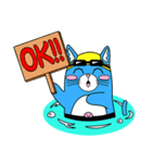 プールに泳ぎに行くニャン！（個別スタンプ：6）
