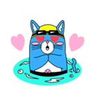 プールに泳ぎに行くニャン！（個別スタンプ：8）