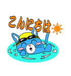 プールに泳ぎに行くニャン！（個別スタンプ：10）