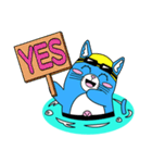 プールに泳ぎに行くニャン！（個別スタンプ：17）