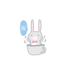 Rabbit Bunny Cute Couple（個別スタンプ：1）