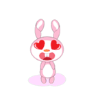 Mischievous Pink Rabbit（個別スタンプ：7）