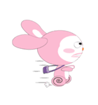 Mischievous Pink Rabbit（個別スタンプ：8）