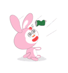 Mischievous Pink Rabbit（個別スタンプ：9）