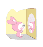 Mischievous Pink Rabbit（個別スタンプ：16）