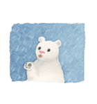 white and brown bear（個別スタンプ：35）