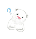 white and brown bear（個別スタンプ：37）