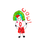 hand-drawing watermelon girl（個別スタンプ：2）