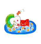 hand-drawing watermelon girl（個別スタンプ：5）