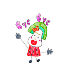 hand-drawing watermelon girl（個別スタンプ：12）