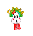 hand-drawing watermelon girl（個別スタンプ：16）