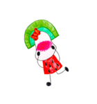 hand-drawing watermelon girl（個別スタンプ：19）