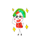 hand-drawing watermelon girl（個別スタンプ：28）