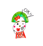 hand-drawing watermelon girl（個別スタンプ：29）