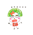 hand-drawing watermelon girl（個別スタンプ：35）