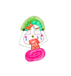 hand-drawing watermelon girl（個別スタンプ：36）