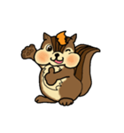Lovely squirrels（個別スタンプ：11）