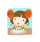 黄色い服の女の子（個別スタンプ：7）