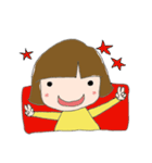 黄色い服の女の子（個別スタンプ：13）
