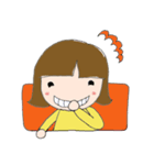 黄色い服の女の子（個別スタンプ：21）
