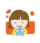 黄色い服の女の子（個別スタンプ：24）