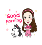 Kathy and her lovely dog（個別スタンプ：2）