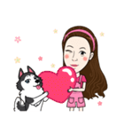 Kathy and her lovely dog（個別スタンプ：3）