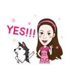 Kathy and her lovely dog（個別スタンプ：4）