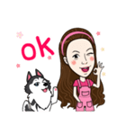 Kathy and her lovely dog（個別スタンプ：7）