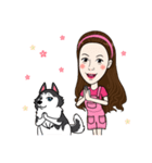 Kathy and her lovely dog（個別スタンプ：8）