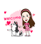 Kathy and her lovely dog（個別スタンプ：11）