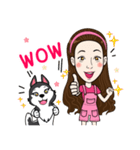 Kathy and her lovely dog（個別スタンプ：13）