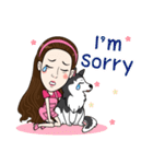 Kathy and her lovely dog（個別スタンプ：14）