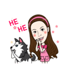 Kathy and her lovely dog（個別スタンプ：16）