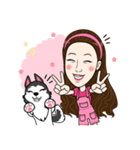 Kathy and her lovely dog（個別スタンプ：17）