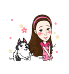 Kathy and her lovely dog（個別スタンプ：18）