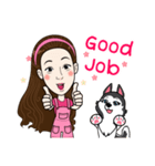 Kathy and her lovely dog（個別スタンプ：21）