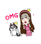 Kathy and her lovely dog（個別スタンプ：22）