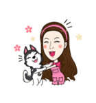 Kathy and her lovely dog（個別スタンプ：27）