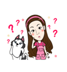 Kathy and her lovely dog（個別スタンプ：28）