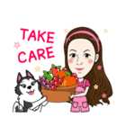 Kathy and her lovely dog（個別スタンプ：34）