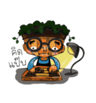 Indy wooden barista（個別スタンプ：29）