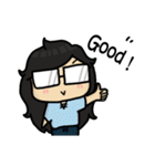 The emotion behind the glasses（個別スタンプ：4）