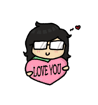 The emotion behind the glasses（個別スタンプ：6）