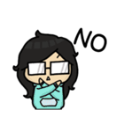 The emotion behind the glasses（個別スタンプ：8）