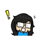 The emotion behind the glasses（個別スタンプ：9）