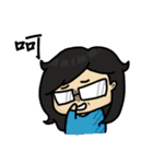 The emotion behind the glasses（個別スタンプ：10）